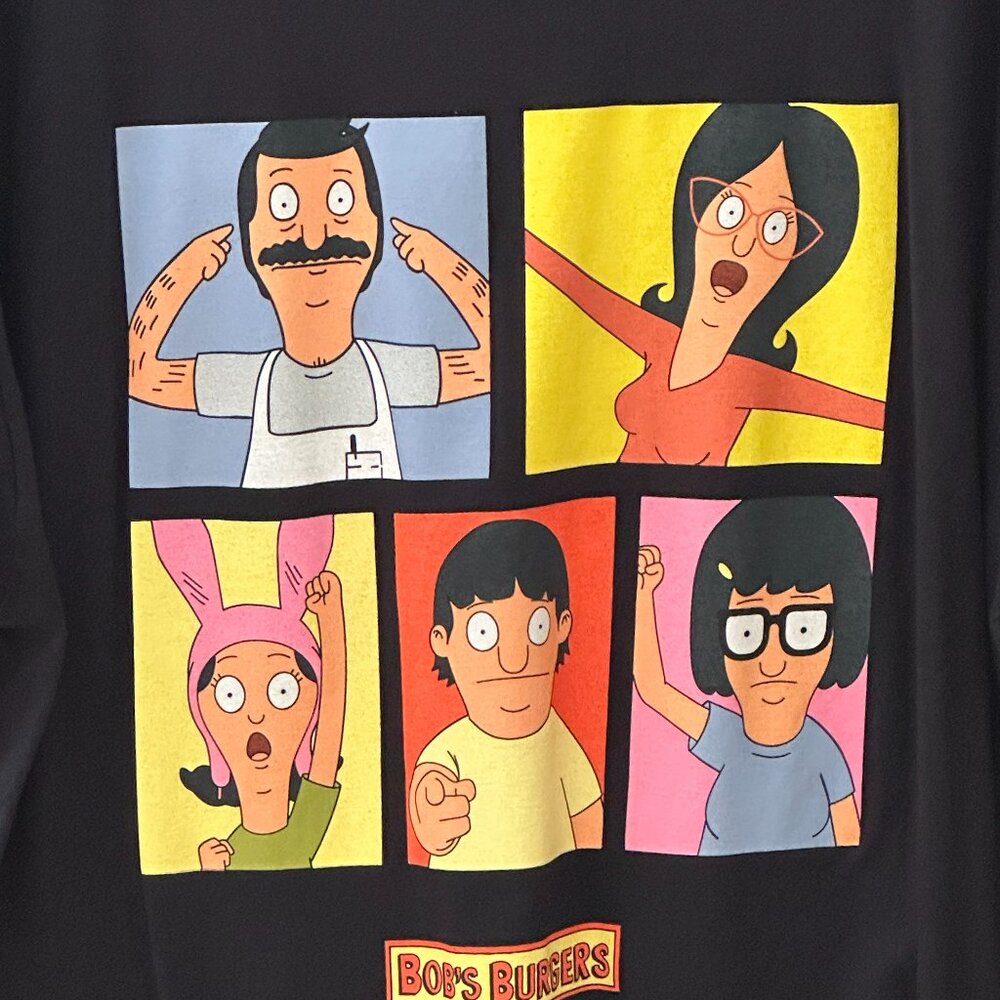 Bobs Burgers Black Unisex T-Shirt Size 3XL 100% Cotton